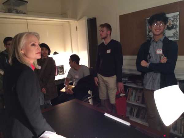 Co-creator Henry and other attendees visiting Stanton in her office.