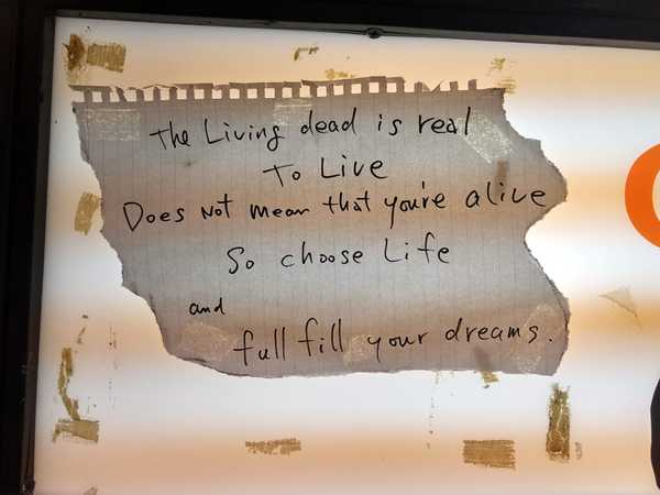 The living dead is real, to live, does not mean that you're alive, so choose life, and fulfill your dreams.